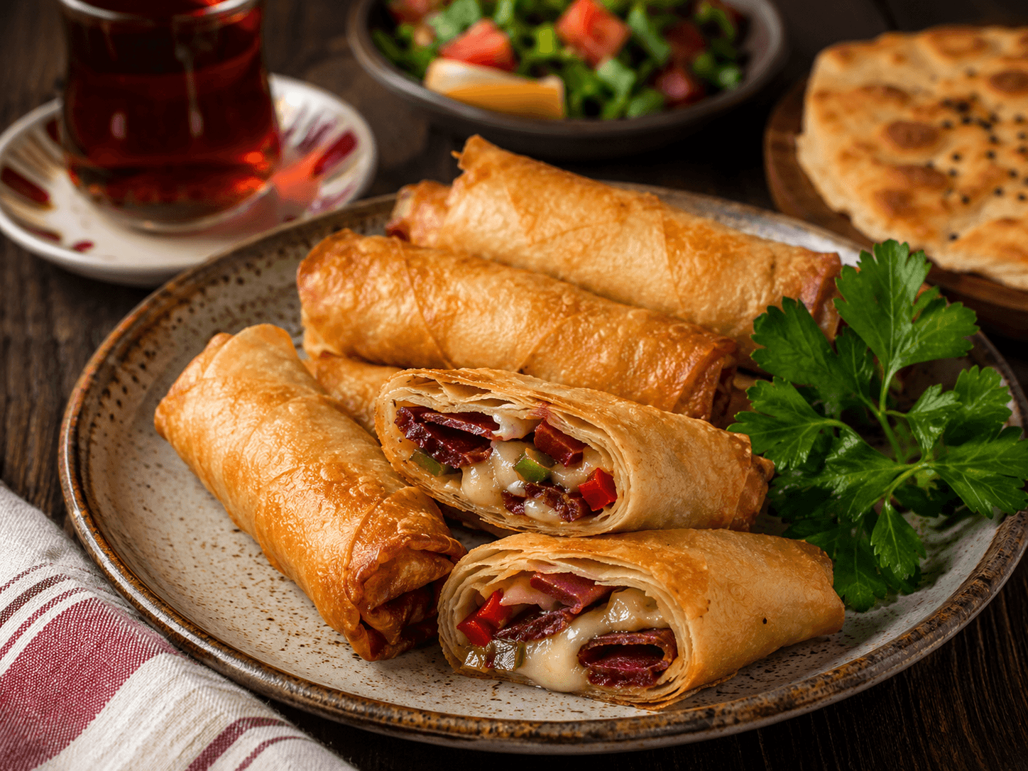 بورك باتشانغا — بالبسطرمة والجبن