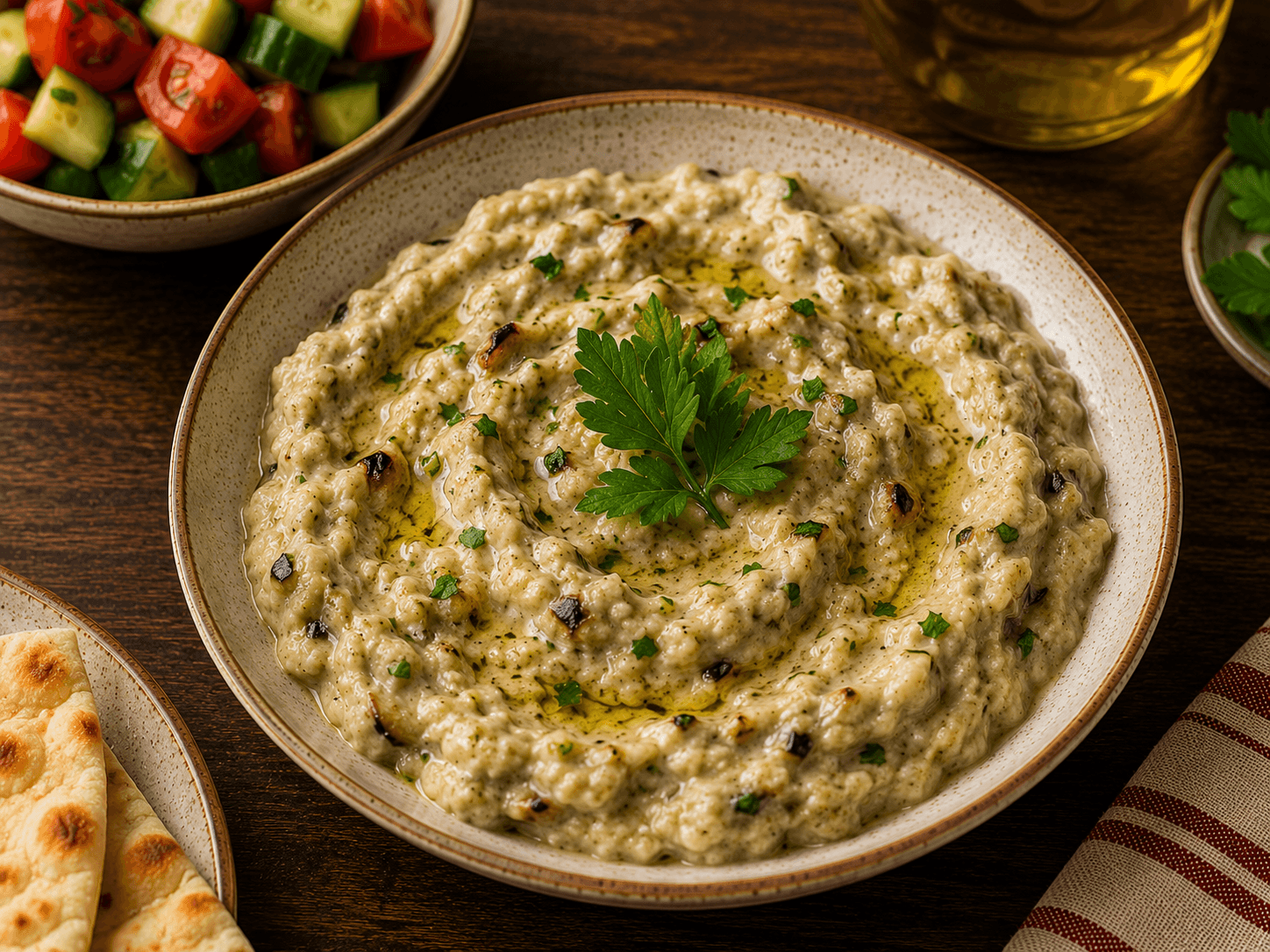 سلطة الباذنجان المدخّن