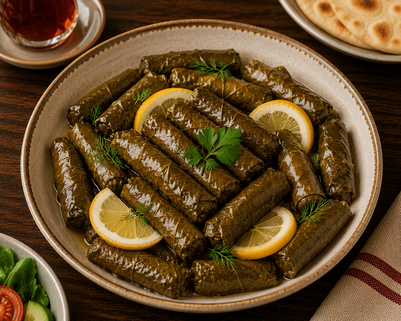 ورق عنب بزيت الزيتون